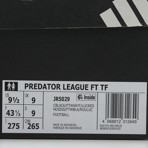adidas阿迪达斯2026中性PREDATOR LEAGUE FT TF足球常规JR5029