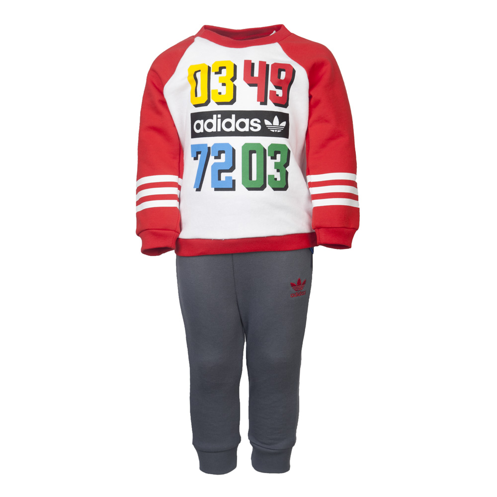 adidas阿迪三叶草专柜同款男童长袖套服ay8554