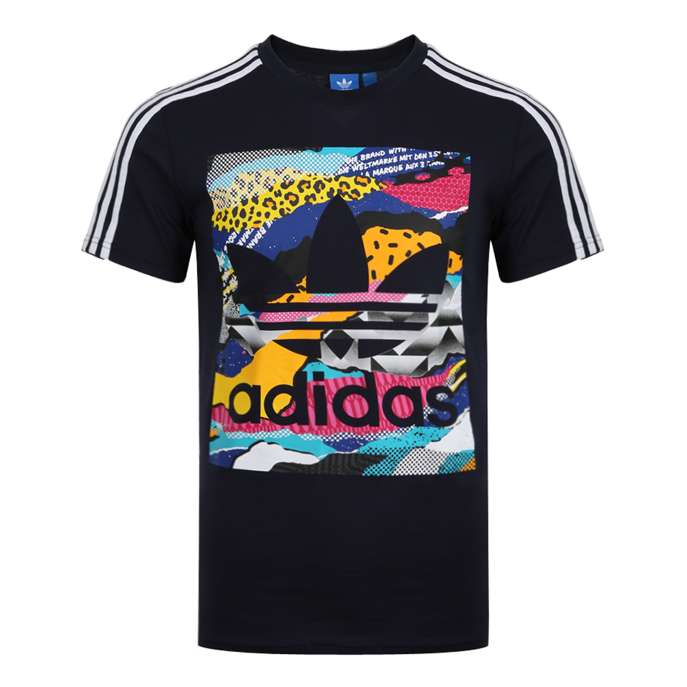 adidas阿迪三叶草年新款男子常规系列短袖T恤BK7695