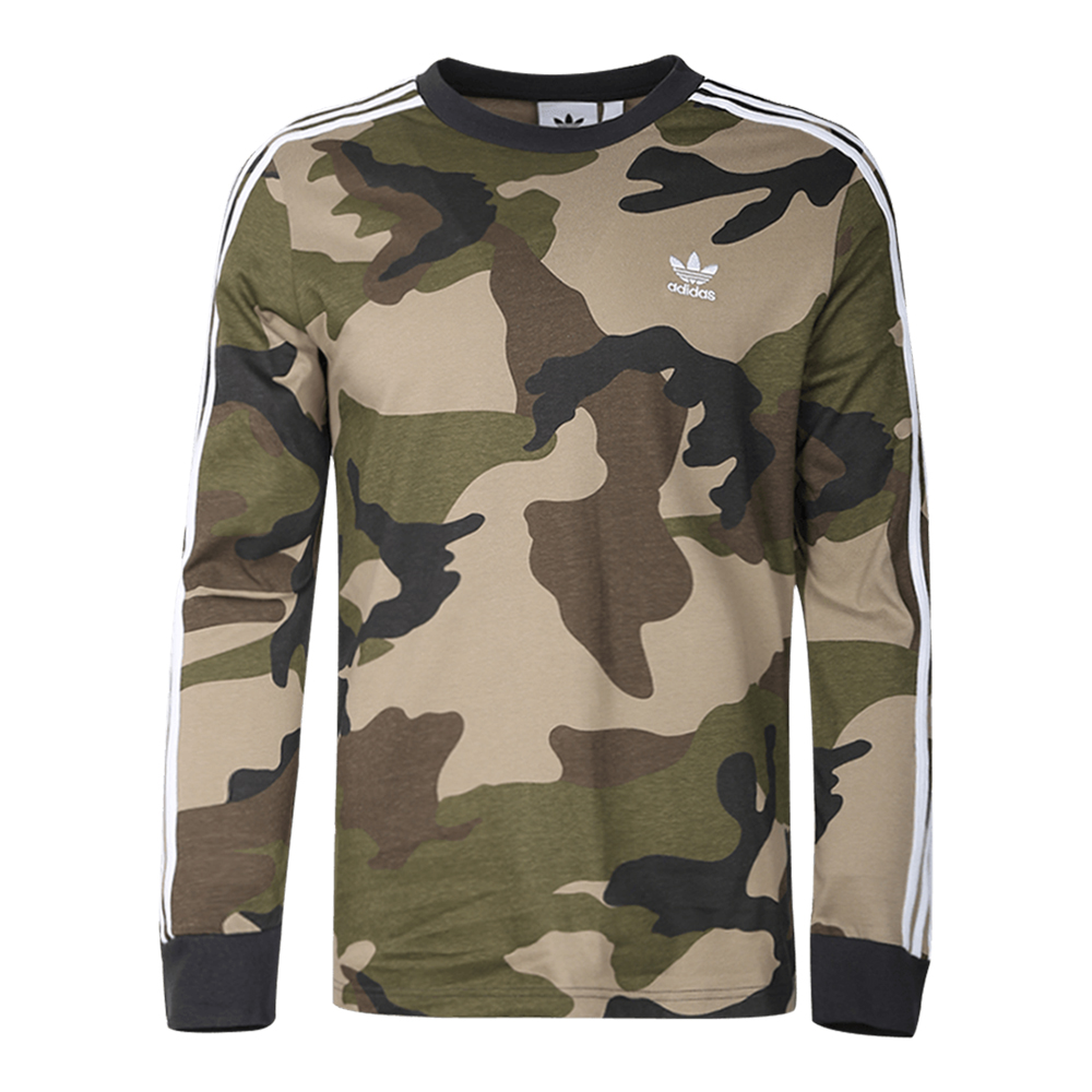 adidas Originals阿迪三叶草男子CAMO LS TEE长袖T恤DV2055