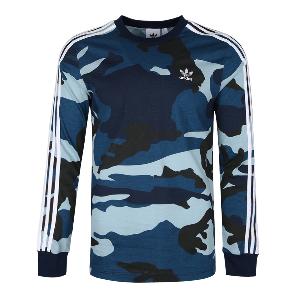 adidas Originals阿迪三叶草男子CAMO LS TEE长袖T恤DV2066