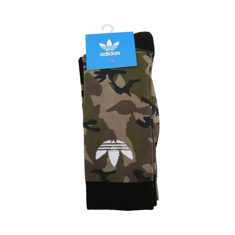 adidas Originals阿迪三叶草中性CAMO CREW 2PP袜子DV1501