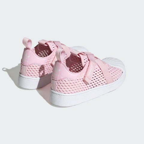 adidas originals阿迪三叶草小童2023女小童SUPERSTAR 360 CF C三叶草休闲鞋HQ4055