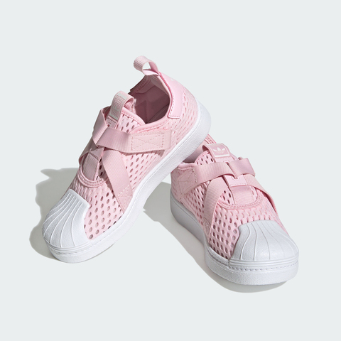 adidas originals阿迪三叶草小童2023女小童SUPERSTAR 360 CF C三叶草休闲鞋HQ4055