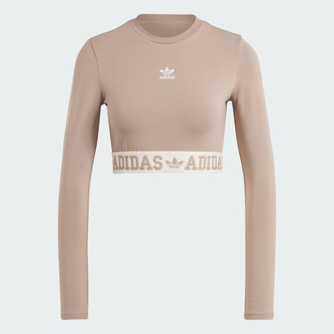 adidas Originals阿迪三叶草2023女子SLIM SS TEE圆领长TIS5267