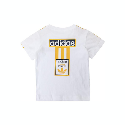 adidas originals阿迪三叶草小童2024男婴童SHORT TEE SET短袖针织套服IN2103