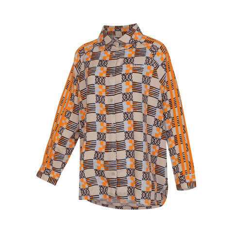 adidas Originals阿迪三叶草2024女子LS AOP SHIRT长袖衬衫JC6156