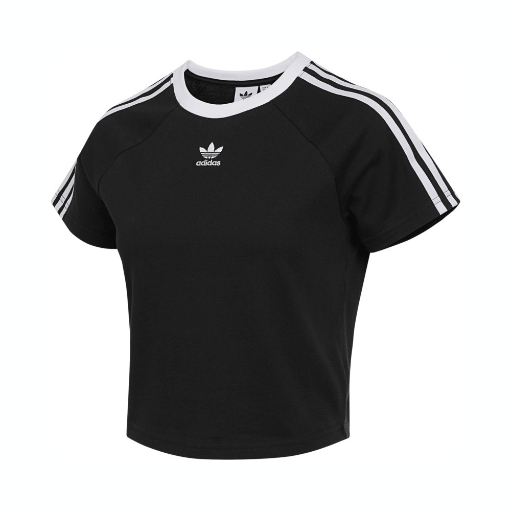 Adidas Original阿迪三叶草2026女子3S CALI TEE SS针织无领短TJC8703