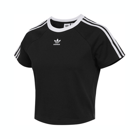 Adidas Original阿迪三叶草2026女子3S CALI TEE SS针织无领短TJC8703
