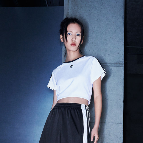 Adidas Original阿迪三叶草2026女子3S CALI TEE SS针织无领短TJC8704