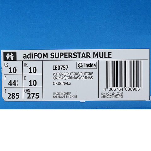 adidas Originals阿迪三叶草2024中性adiFOM SUPERSTAR MULEDIRECTIONAL凉拖IE0757