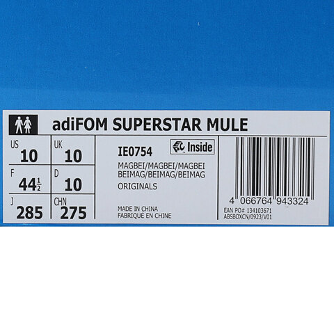 adidas Originals阿迪三叶草2024中性adiFOM SUPERSTAR MULEDIRECTIONAL凉拖IE0754