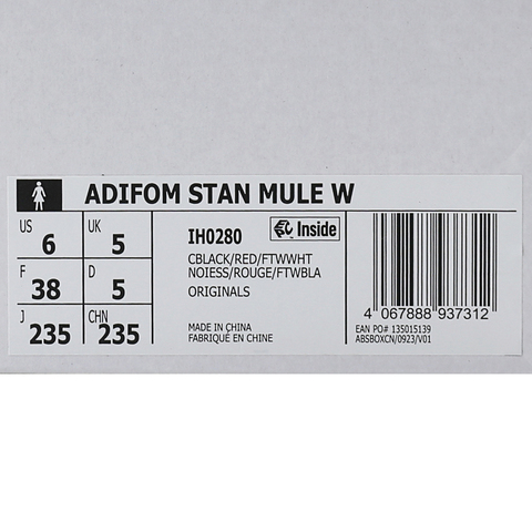 adidas originals阿迪三叶草2024女子ADIFOM STAN MULE WORI-CLASSIC凉鞋/拖鞋IH0280