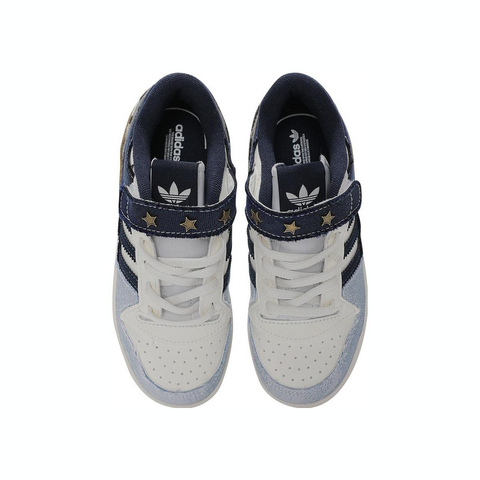 adidas originals阿迪三叶草小童2024男小童FORUM LOW C三叶草休闲鞋IH3288