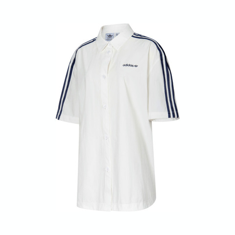 adidas Originals阿迪三叶草2024女子WOVEN SHIRT短袖衬衫JD3282