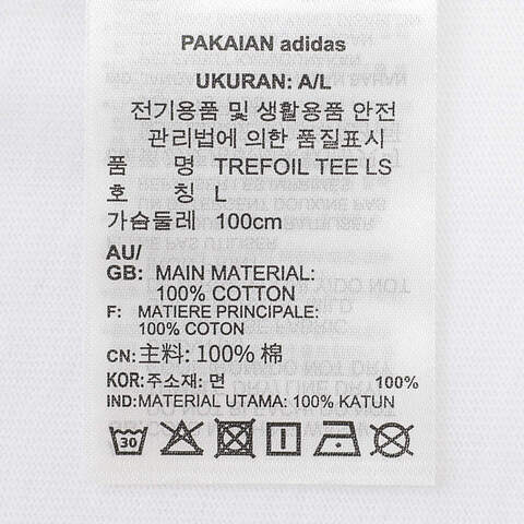 adidas Originals阿迪三叶草2024男子TREFOIL TEE LS圆领长TJM7271