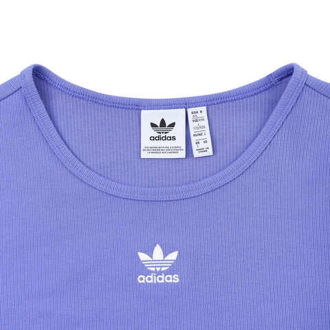 adidas Originals阿迪三叶草2024女子ESS RIB TEE圆领短TIY9668