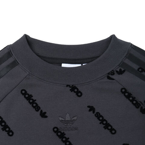 Adidas Original阿迪三叶草2025女子MONO LS TOP针织无领长TJE8355