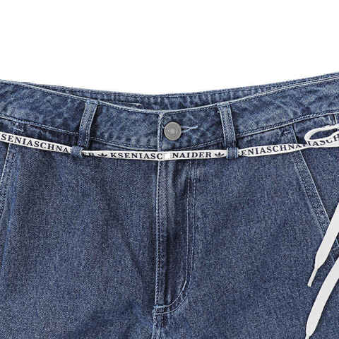 adidas originals阿迪三叶草2024女子KSENIA PW JEANS梭织长裤IW5663