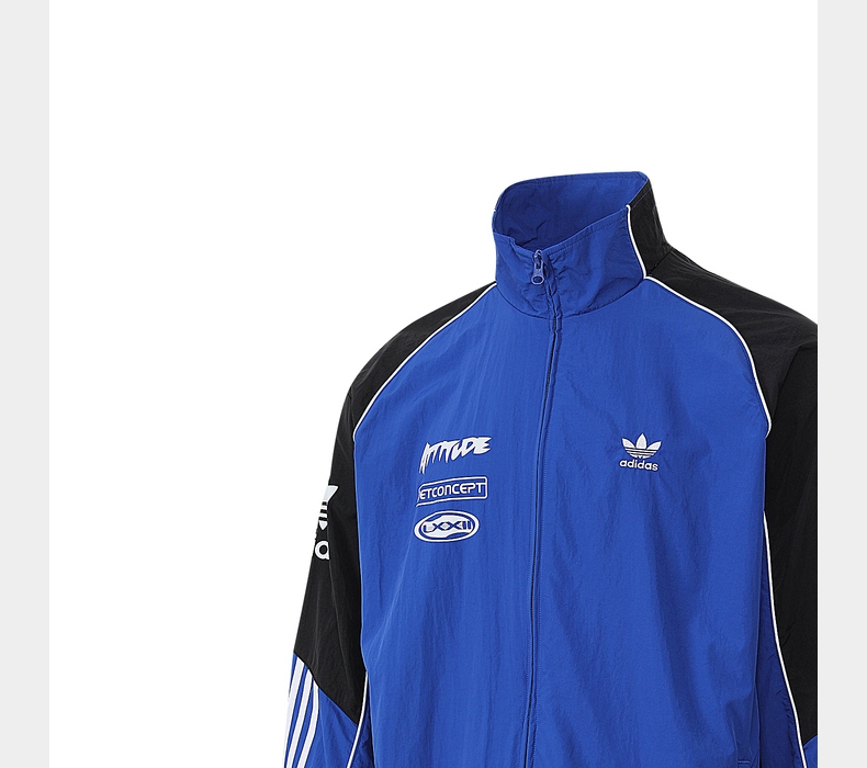 阿迪三叶草KLE09蓝】adidas Originals阿迪三叶草2024男子MOTO JKT M梭