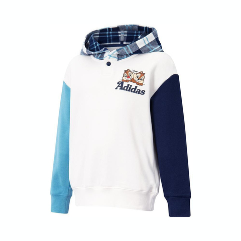 adidas Originals阿迪三叶草小童2024男小童LK CD KN HOODY针织连帽套衫JC6806