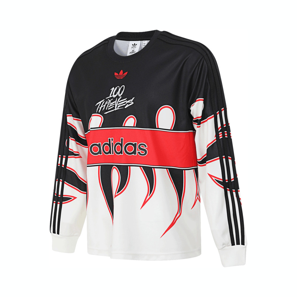 adidas originals阿迪三叶草2024男子100T LONGSLEEVE针织无领长TJD8174
