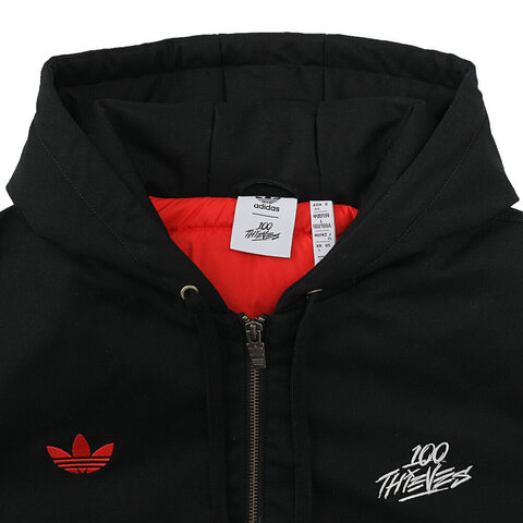 adidas originals阿迪三叶草2024男子100T JACKET梭织连帽外套JP0817