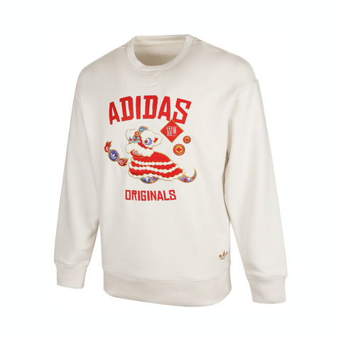 adidas Originals阿迪三叶草2024男大童JK KN CREW针织无帽卫衣JM5863