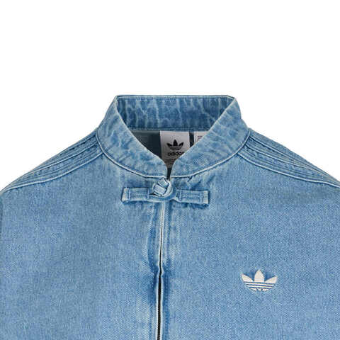 Adidas Original阿迪三叶草2024女子NEW CHINESE TT牛仔外套JZ9924