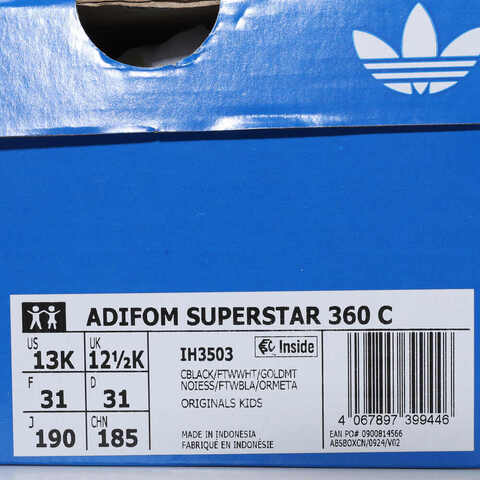adidas Originals阿迪三叶草2025男小童ADIFOM SUPERSTAR 360 C三叶草童装IH3503