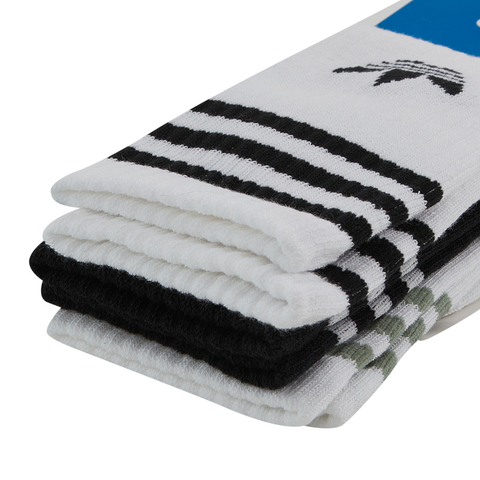 adidas Originals阿迪三叶草2025男小童CREW SOCK 3P中袜优惠装JV7555