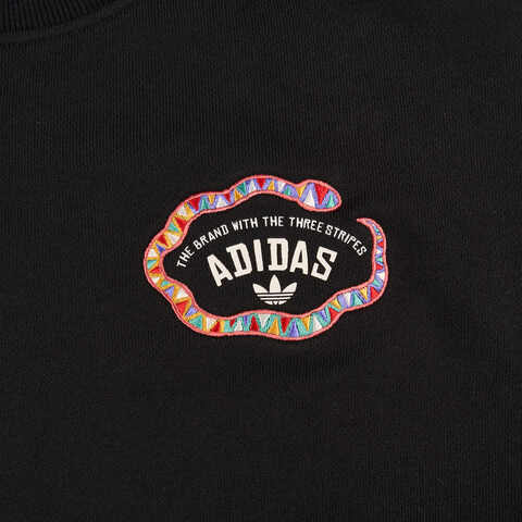 Adidas Original阿迪三叶草2024女子LNY W CREW针织无帽卫衣JL8423