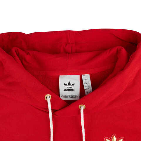 Adidas Original阿迪三叶草2024男子LNY NEW HOODIE针织连帽卫衣KA0820