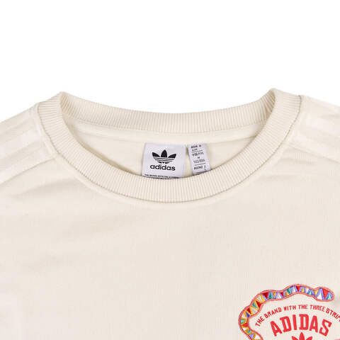 Adidas Original阿迪三叶草2024女子LNY W CREW针织无帽卫衣JL8425