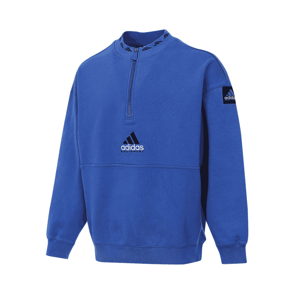 Adidas Original阿迪三叶草2025男子EQT FLEECE HZ针织无帽卫衣JD0643