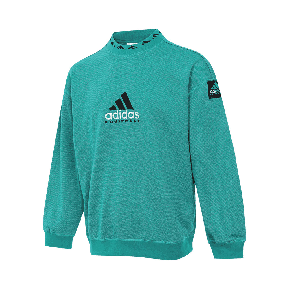 Adidas Original阿迪三叶草2025男子EQT REFLECT CRW针织无帽卫衣JN7146