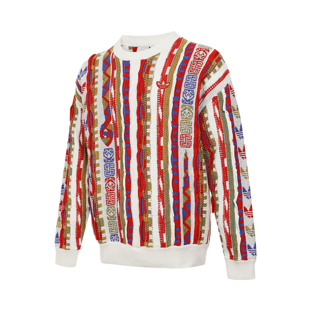 Adidas Original阿迪三叶草2025男子LNY AOP SWEATER毛线套头衫JL8371