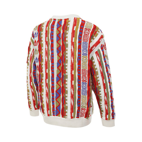 Adidas Original阿迪三叶草2025男子LNY AOP SWEATER毛线套头衫JL8371