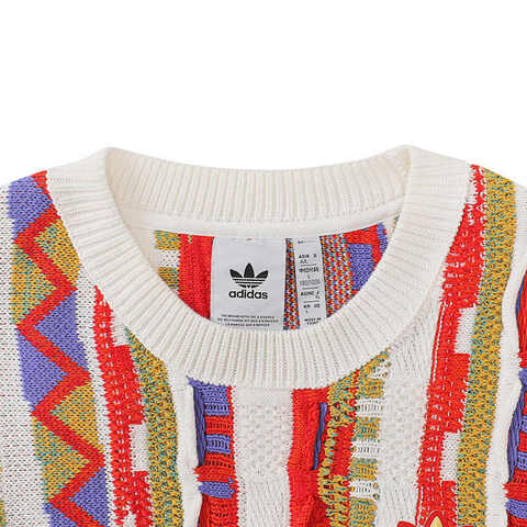 Adidas Original阿迪三叶草2025男子LNY AOP SWEATER毛线套头衫JL8371