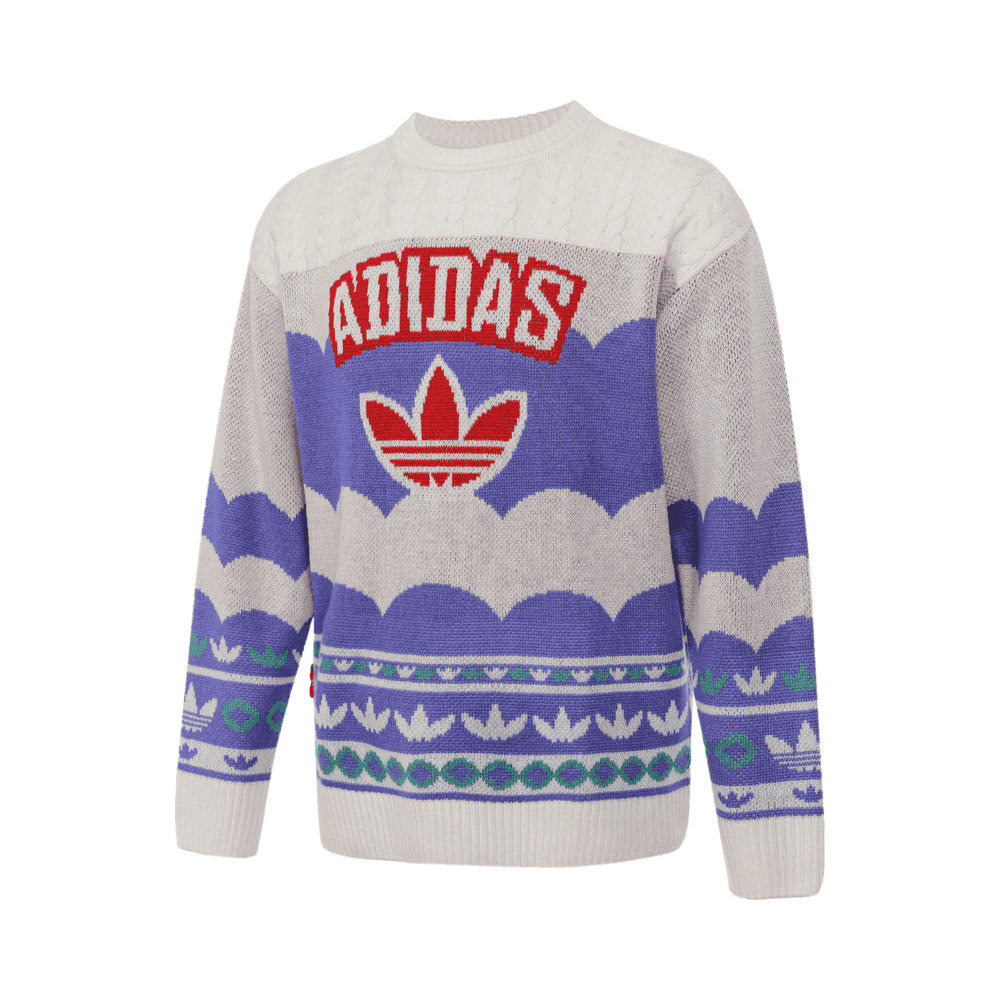 Adidas Original阿迪三叶草2025男子LNY KNIT PULLOV毛线套头衫JL8366