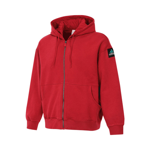 Adidas Original阿迪三叶草2025男子EQT HOODIE针织连帽外套JD0660