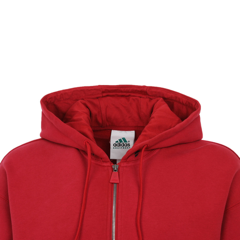 Adidas Original阿迪三叶草2025男子EQT HOODIE针织连帽外套JD0660