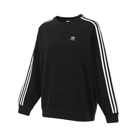 Adidas Original阿迪三叶草2025女子3S LOOSE SWEAT针织无帽卫衣JD0891