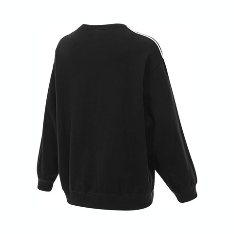 Adidas Original阿迪三叶草2025女子3S LOOSE SWEAT针织无帽卫衣JD0891