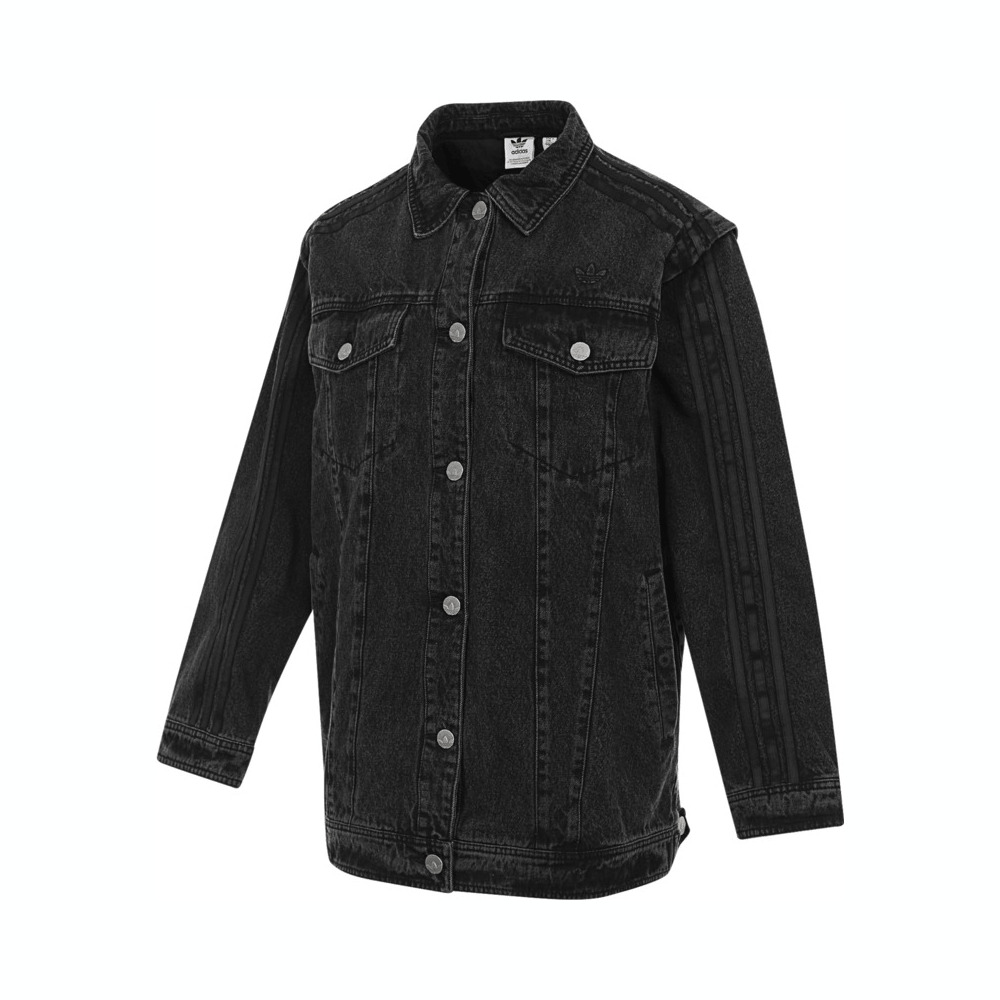 Adidas Original阿迪三叶草2025女子DENIM SHIRT JKT牛仔外套JY8882