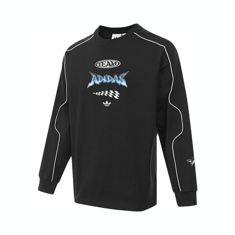 Adidas Original阿迪三叶草2025男子RAC CREW U针织无帽卫衣JM8037