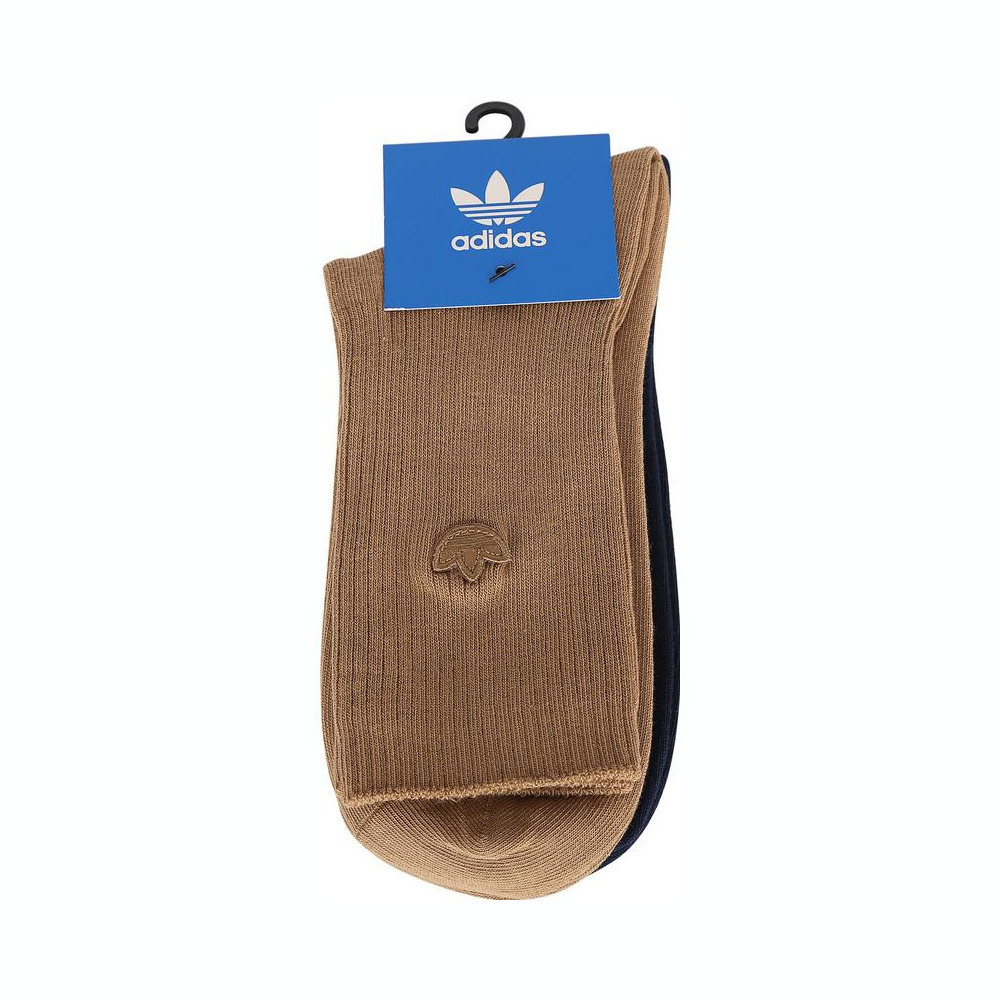Adidas Original阿迪三叶草2025中性CREW SOCK 2PP中袜优惠装JJ1838