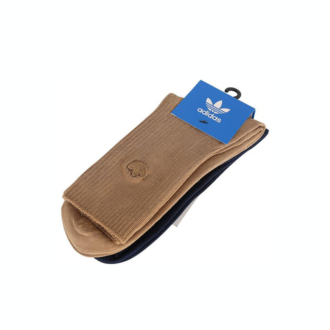 Adidas Original阿迪三叶草2025中性CREW SOCK 2PP中袜优惠装JJ1838