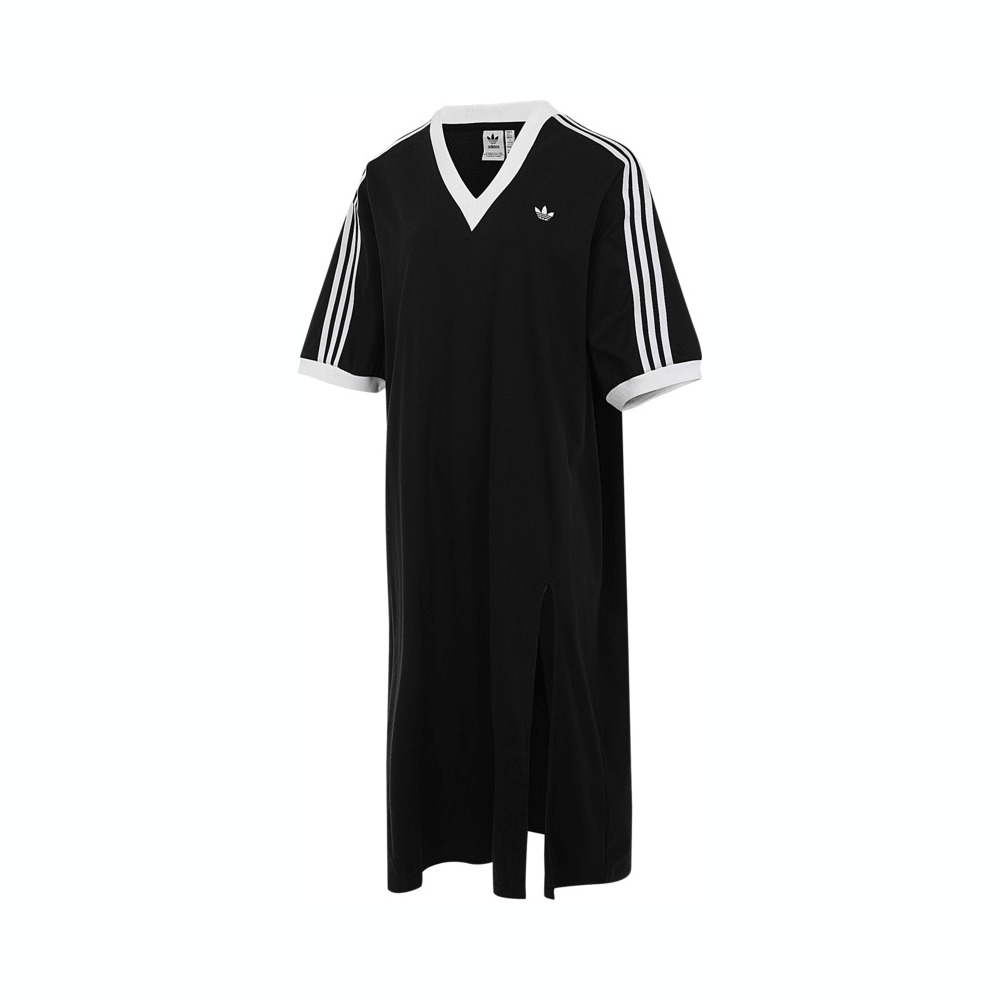 adidas Originals阿迪三叶草2025女子V-NECK DRESS短袖连衣裙JX9219