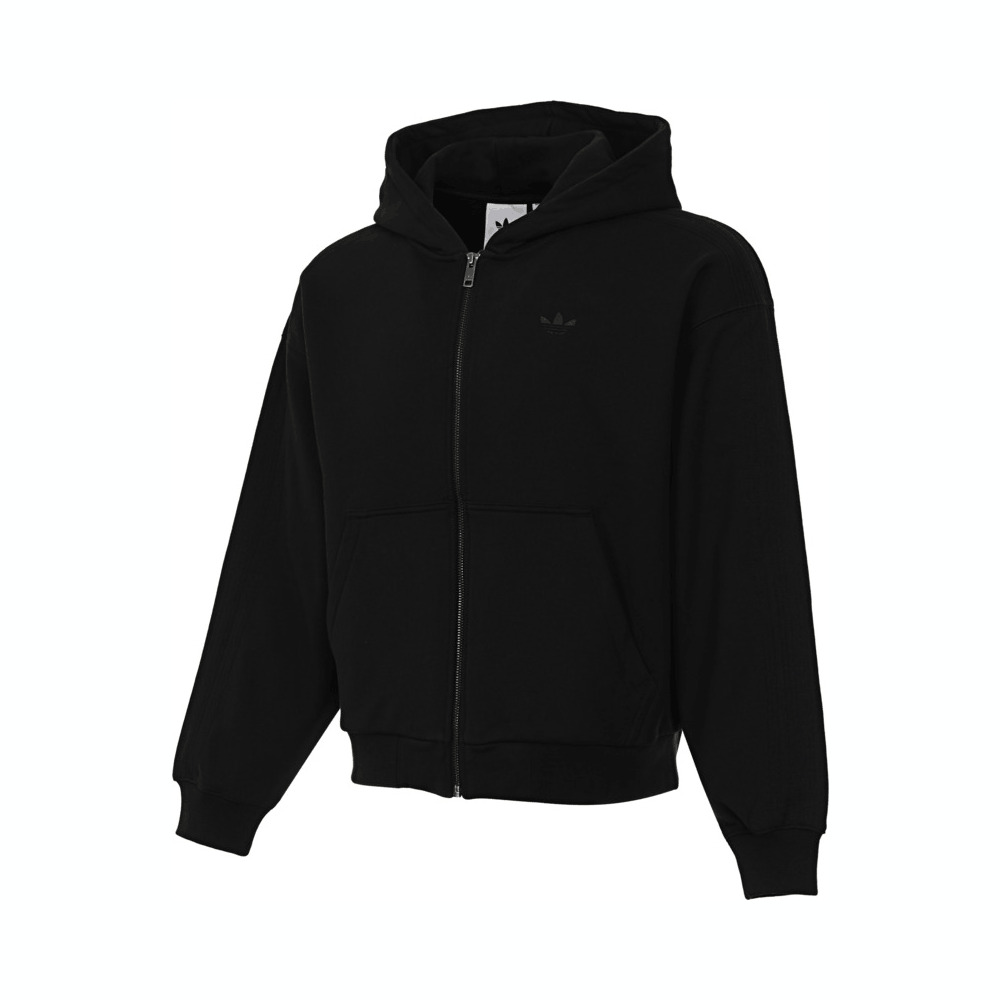 adidas Originals阿迪三叶草2025男子P ESS FZ HD针织连帽外套JC9579